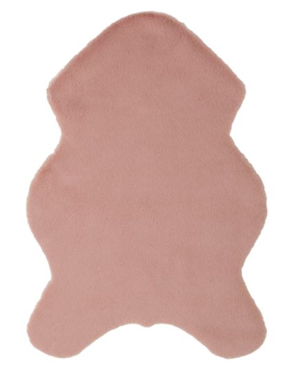 An Image of Argos Home Supersoft Faux Fur Rug - 60x90cm - Blush