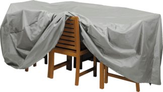 An Image of Argos Home Deluxe Extra Large Oval Patio Set Cover