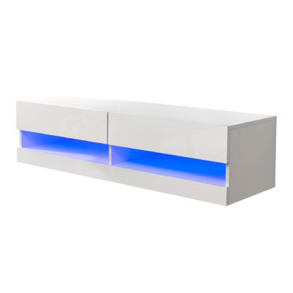 An Image of Galicia 120cm LED Wall TV Unit Black