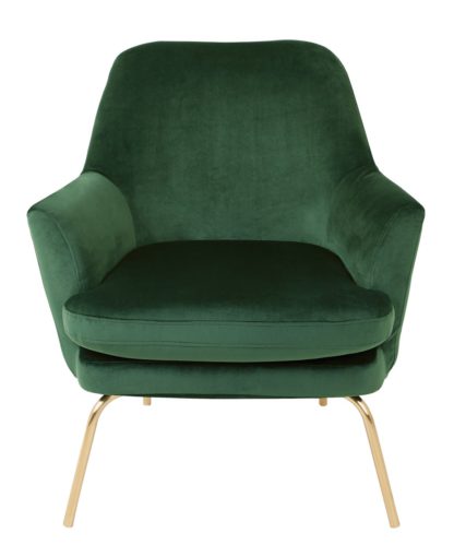 An Image of Habitat Celine Velvet Accent Chair - Navy