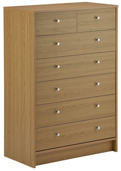 An Image of Habitat Malibu 5 Wide 2 Narrow Drawer Chest - White