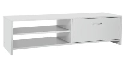 An Image of Habitat 1 Drawer TV Unit - White