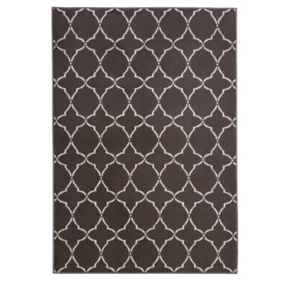 An Image of Habitat Statement Trellis Rug - 120x170cm - Grey