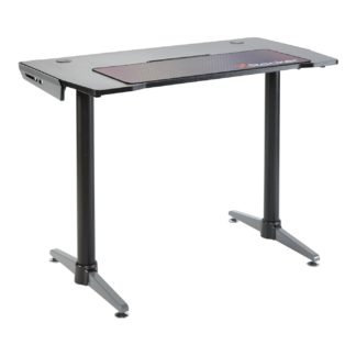 An Image of X Rocker Panther Gaming Desk - Black & Grey