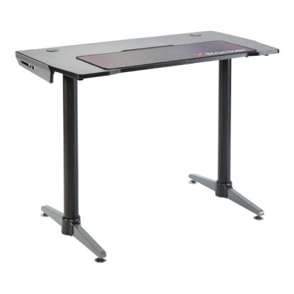 An Image of X Rocker Panther Gaming Desk - Black & Grey