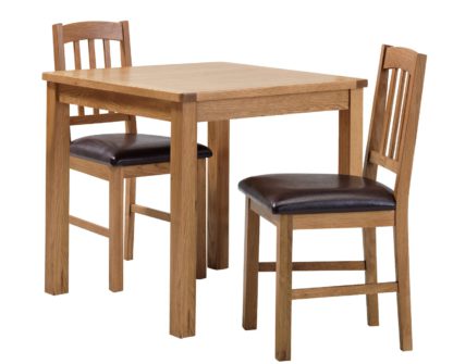 An Image of Habitat Ashwell Oak Veneer Dining Table & 2 Chairs