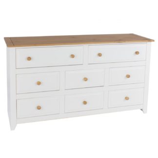 An Image of Capri 8 Drawer Chest White and Brown