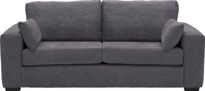 An Image of Habitat Eton 3 Seater Fabric Sofa - Black