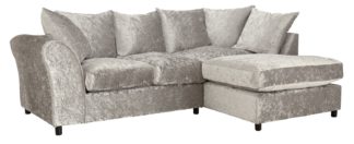 An Image of Argos Home Megan Right Corner Fabric Sofa - Silver