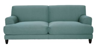 An Image of Habitat Askem 3 Seater Fabric Sofa - Teal