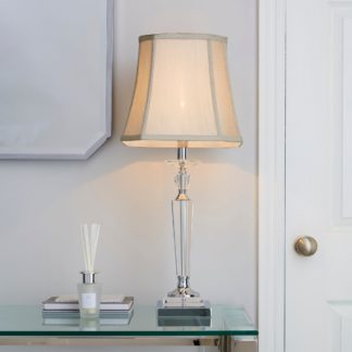 An Image of Windsor Clear Table Lamp Silver