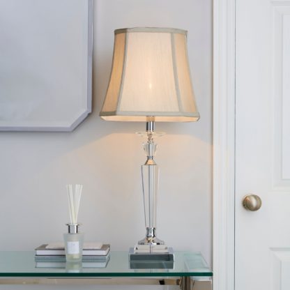 An Image of Windsor Clear Table Lamp Silver