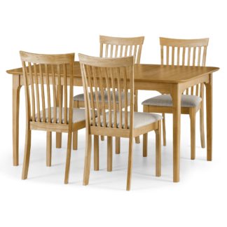 An Image of Ibsen Dining Table with 4 Chairs Oak