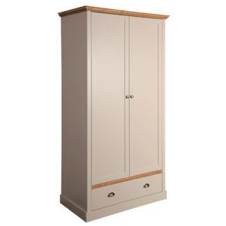 An Image of Sandringham Grey 2 Door Single Wardrobe Grey