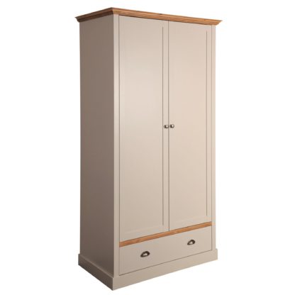 c40c1376ecb0d3328ad27ebdd70b4731f18c141fbbca04b7408ede8ad8b8b04d.jpg An Image of Sandringham Grey 2 Door Single Wardrobe Grey