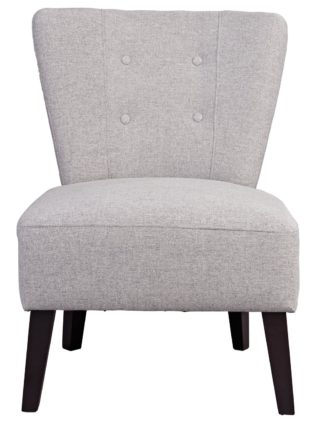 An Image of Habitat Delilah Fabric Cocktail Chair - Light Grey
