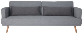 An Image of Habitat Andy 3 Seater Fabric Clic Clac Sofa Bed - Grey