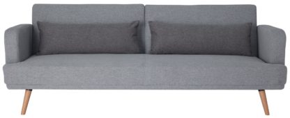 An Image of Habitat Andy 3 Seater Fabric Clic Clac Sofa Bed - Grey