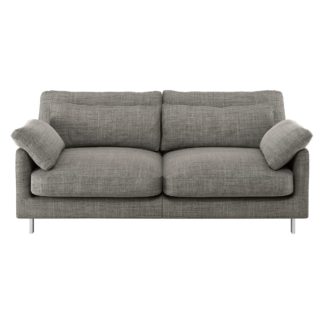 An Image of Habitat Cuscino 2 Seater Fabric Sofa - Black and White