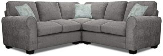 An Image of Argos Home Tammy Corner Fabric Sofa - Charcoal