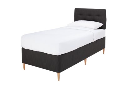 An Image of Argos Home Skandi 800 Pocket Single Divan - Charcoal