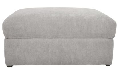 An Image of Habitat Eton Fabric Storage Footstool - Charcoal