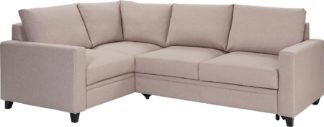 An Image of Habitat Seattle Left Corner Fabric Sofa Bed - Natural