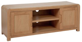 An Image of Habitat Novara Large TV Unit - Oak Veneer