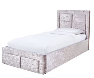 An Image of Argos Home Kourtney End Opening Ottoman Single Bed - Silver