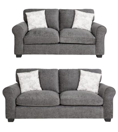 An Image of Argos Home Tammy Fabric 2 Seater and 3 Seater Sofa - Mink