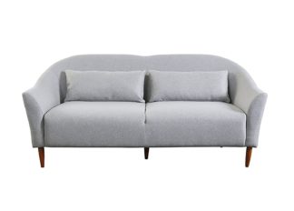 An Image of Habitat Lipps 3 Seater Fabric Sofa - Grey
