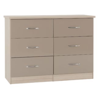 An Image of Nevada Oyster 6 Drawer Chest Oyster (Cream)
