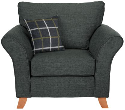 An Image of Argos Home Kayla Fabric Armchair - Charcoal