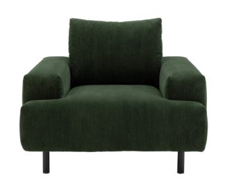 An Image of Habitat Julien Fabric Armchair - Green