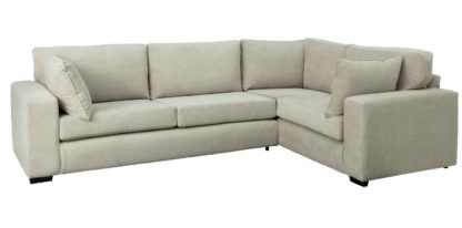 An Image of Habitat Eton Right Corner Fabric Sofa - Grey