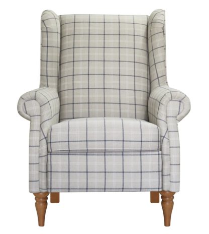 An Image of Argos Home Argyll Fabric High Back Chair - Coastal