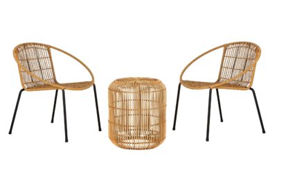 An Image of Habitat Tara Rattan Bistro Set