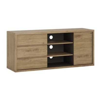 An Image of Clifford 1 Door 3 Drawer TV Unit - Oak Effect