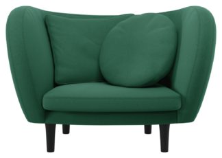 An Image of Habitat Arya Green Fabric Armchair