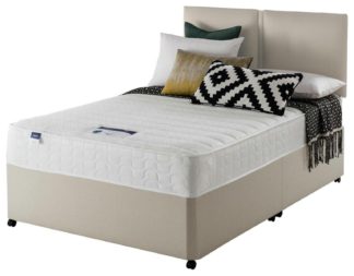 An Image of Silentnight Hatfield Memory Foam Kingsize Divan Bed - Sand