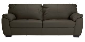 An Image of Argos Home Milano 4 Seater Leather Sofa - Chocolate