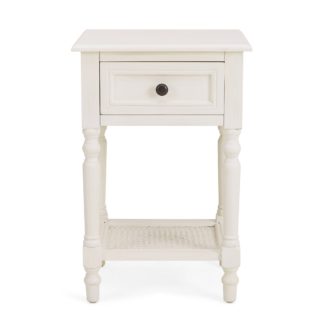 An Image of Lucy Cane Cream Nightstand White