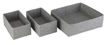 An Image of Argos Home 3 Piece Set of Drawers Storage - Grey
