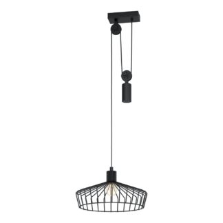 An Image of Eglo Winkworth Pendant Light - Black