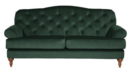 cdd2bf2c3be58c6ef0750c1d4b5aacb91fe1c42e4a14a344bf5c532cc0284c22.jpg An Image of Habitat Valerie 3 Seater Velvet Sofa - Emerald
