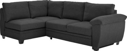 An Image of Argos Home Fernando Left Corner Fabric Sofa Bed - Charcoal