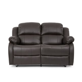 An Image of Anton Bonded Leather Reclining 2 Seater Sofa - Grey Grey