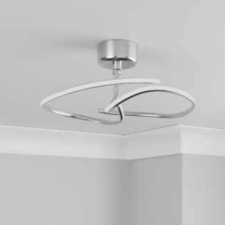 An Image of Cortez Ceiling Fitting Brushed Silver Silver