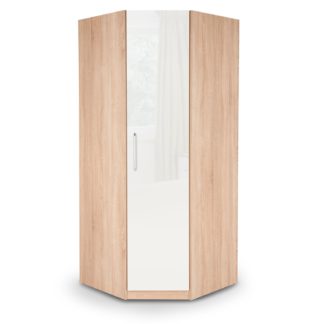 An Image of Kew Corner Wardrobe White and Brown