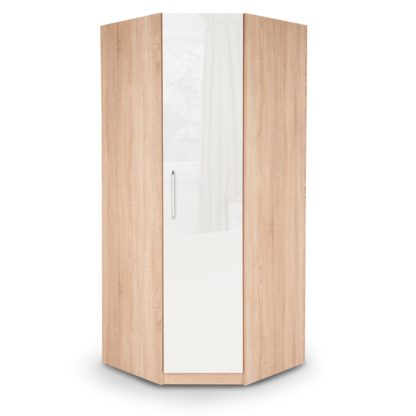 ce769dee7c090ac4458b576e492960830a37ab0c99a9dbbca27a177179191fa3.jpg An Image of Kew Corner Wardrobe White and Brown